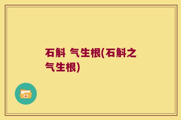 石斛 气生根(石斛之气生根)
